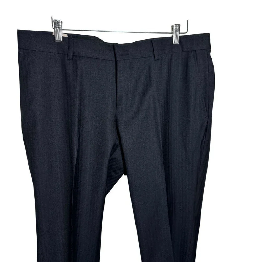 Gucci Mens Black Wool Suit Tom Ford Era Italy Tailored Jacket Pants Size 44R